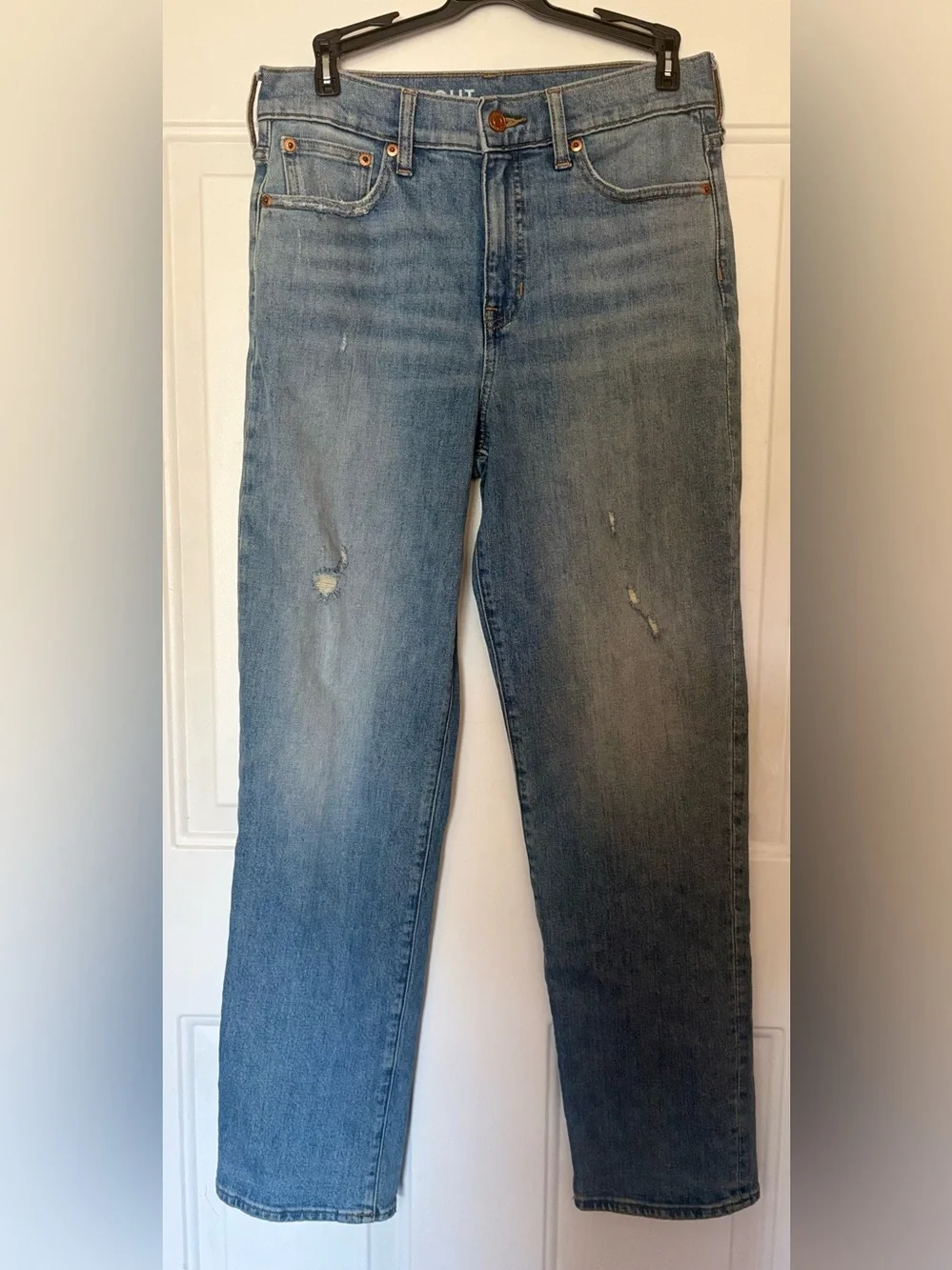 J. Crew Mildly Distressed Classic Straight Jeans size 27T